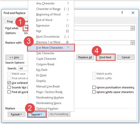 How to Use Wildcards When Searching in Word 2016 .